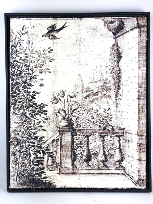 Black and white bird - Balustrade Dreams
