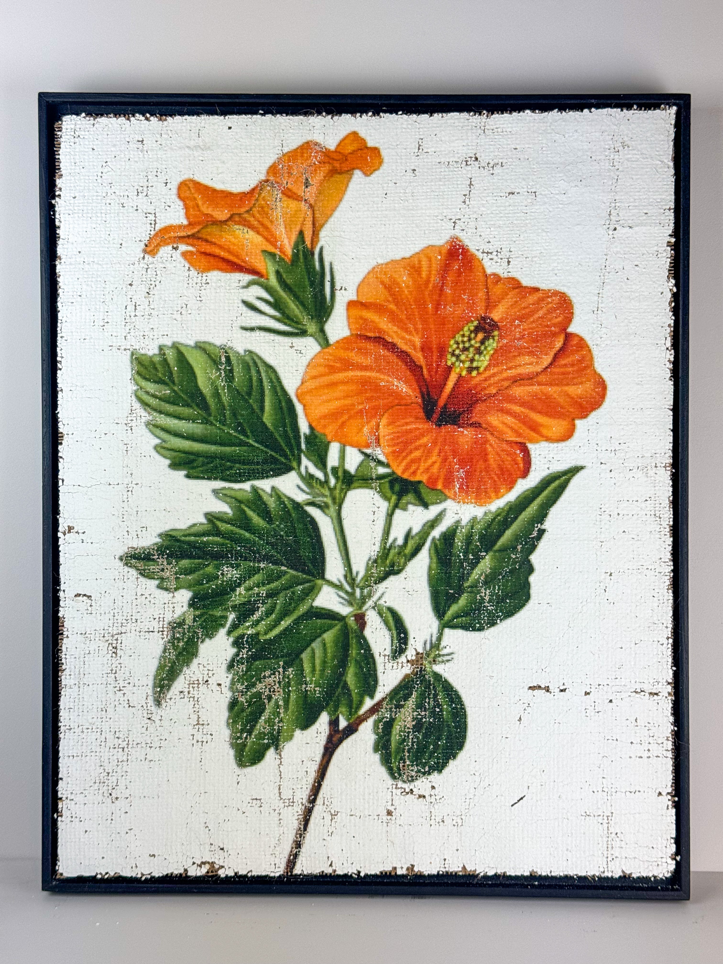 ビュフェ アート作品「Orange Daisys」Hibell Art 証明付き ビュフェ アート作品「Orange Daisys」Hibell Art 証明付き